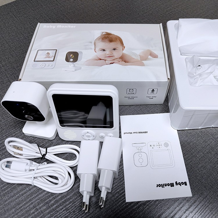 2025Abm900720P Video 2.8inch Cry Sounds Alert Baby Monitor Infrared Night Vision Visual