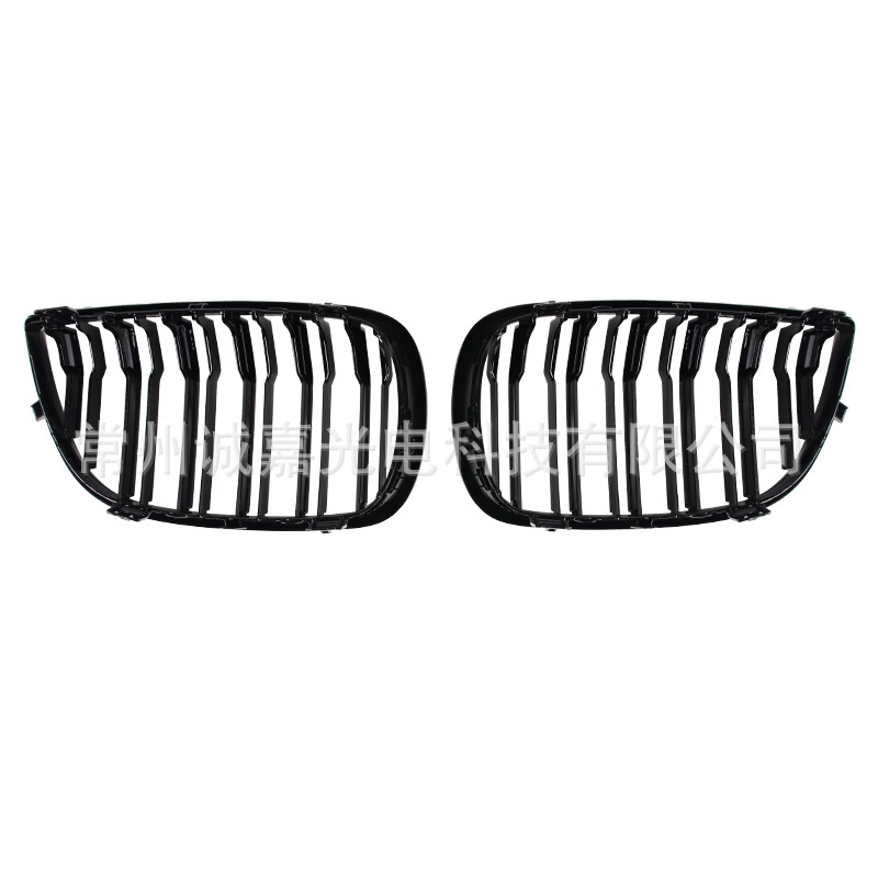 Suitable for BMW 1 Series E81 E87 04-07 modified parallel bars bright black net front bar net air intake grille