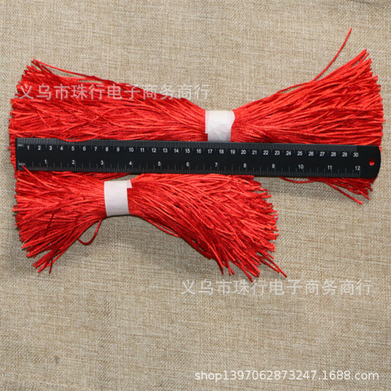 Wholesale 20-30CM red rope all kinds of tags hanging rope blessing tag accessories New Year Chinese knot red line 7