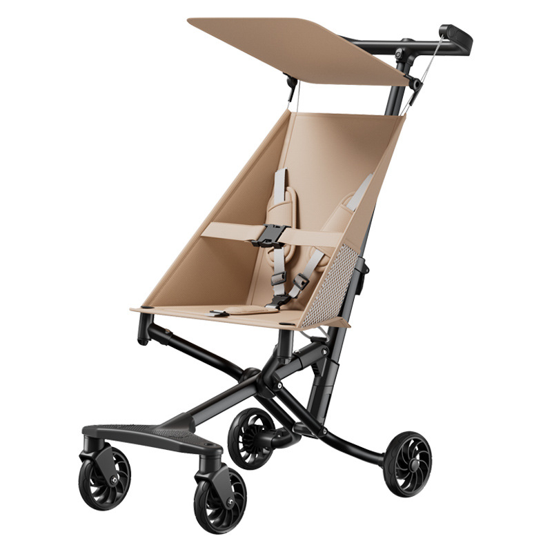 Baby Walking Artifact Four-Wheel Kidsren and Infants Can Lie down Two-Way Stroller Lightweight Foldableing 1-6 Years Old
