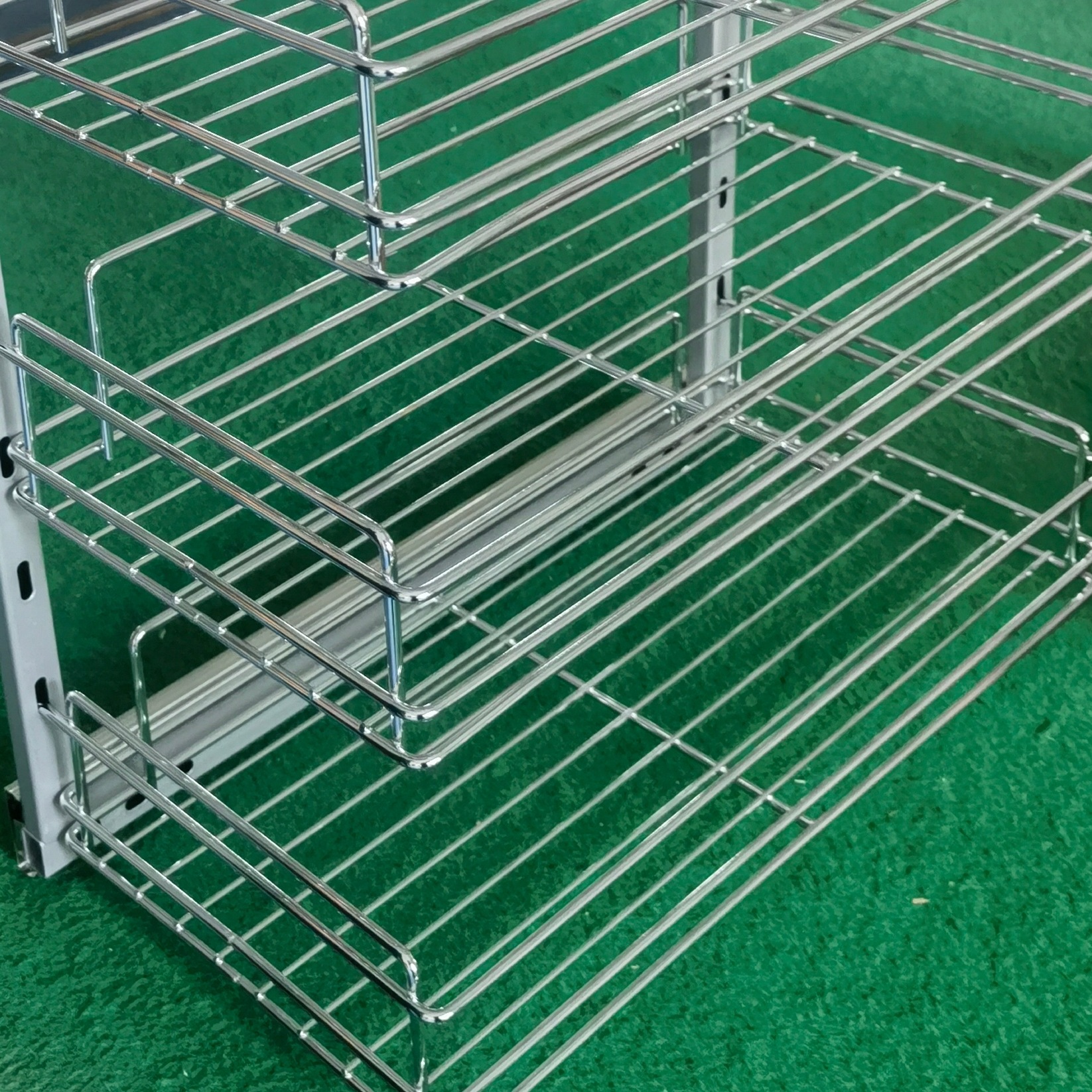 Southeast Asian Cabinet Narrow Pull Basket and Kitchen Side Pull Basket Three-Layer Seasoning Bottle Side Pull Blue Three Layers