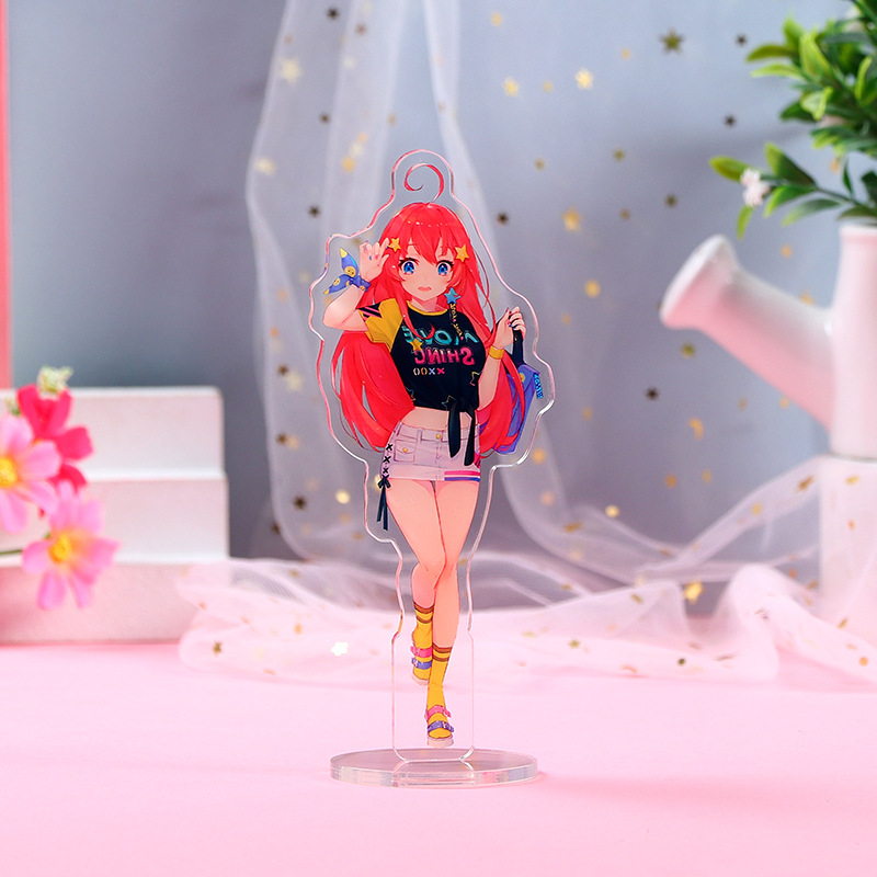 Double-layer Cartoon Advertising Gift Acrylic Brand Customized Double-sided Transparent Cartoon Humanoid Desktop Small Ornaments Customized