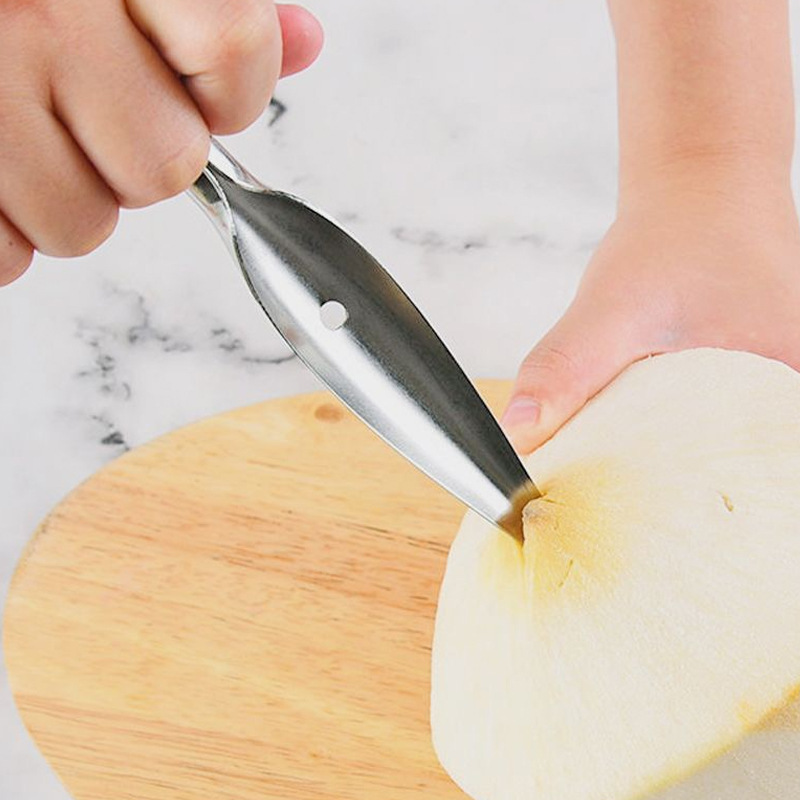 Coconut green shell opener hole opener coconut artifact stainless steel meat fetcher fruit shop coconut opener coconut knife tool