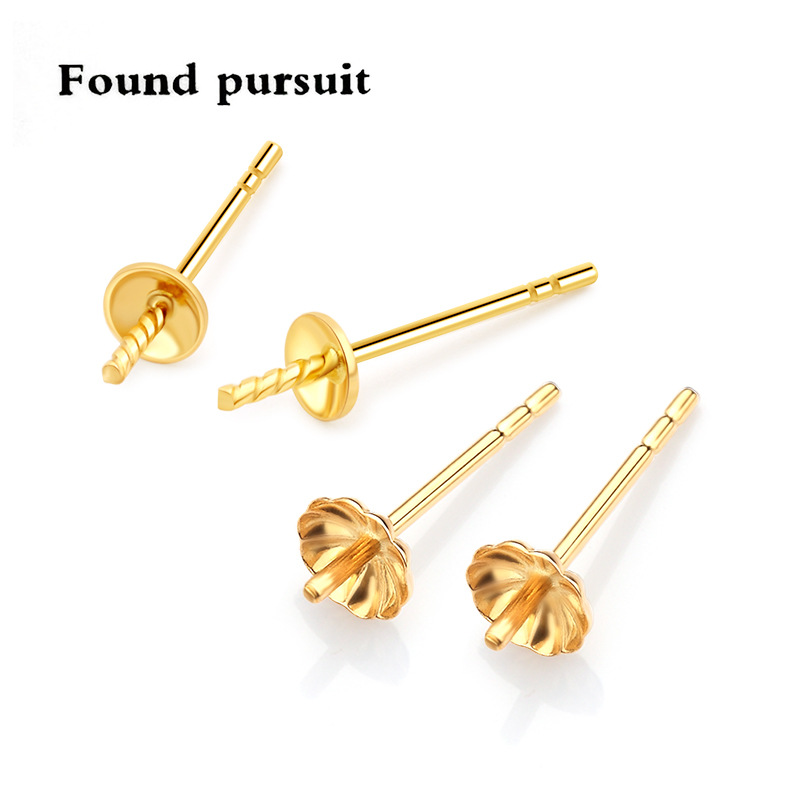 Аксессуары из 18K золота, серьги с жемчугом, диск с цветами сливы, импорт из Японии