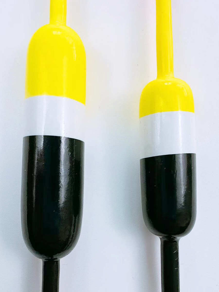 Outdoor fishing supplies black fishing float buoy balsa fir vertical float eye-catching with counterweight long shot sea fishing float