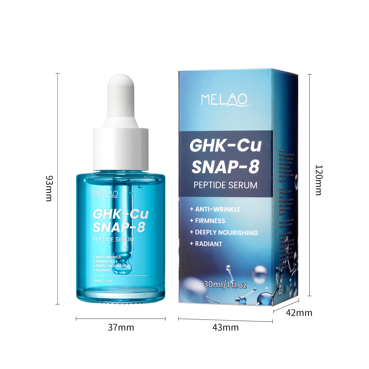 Cross-Border New Product Blue Copper Peptide Essence Firming and Reducing Fine Lines Facial Care Moisturizing Blue Copper Peptide Snap-8 Original Solution