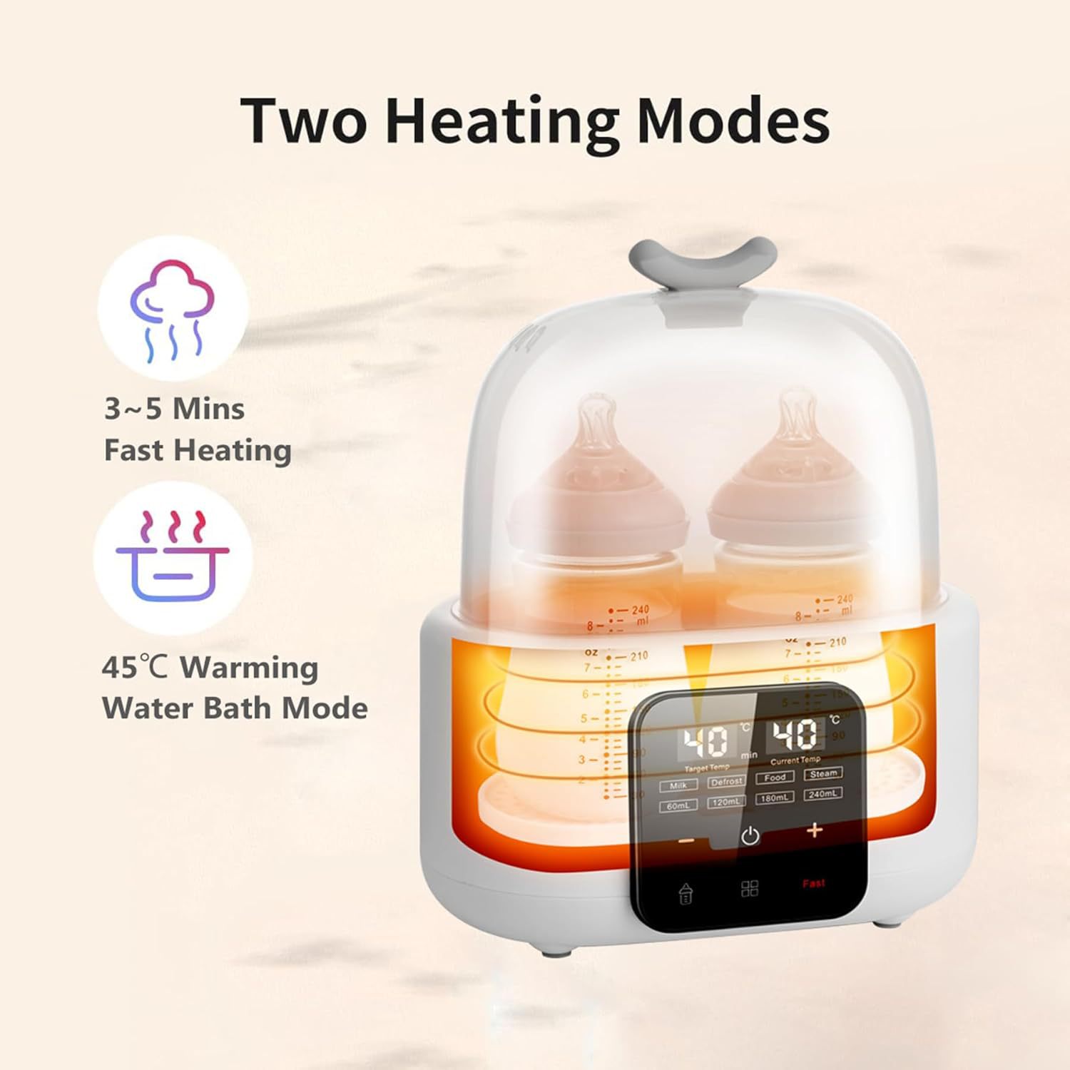 Foreign Trade Neutral Smart Milk Warmer Household Breast Milk Milk Heating Constant Temperature Milk Warmer Two-In-One Bottle Sterilizer