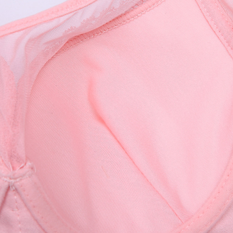 2103267 plus size Thin Cup Anti-running Five-breasted Women's Bra Sexy Mesh Gathering Underwear Factory