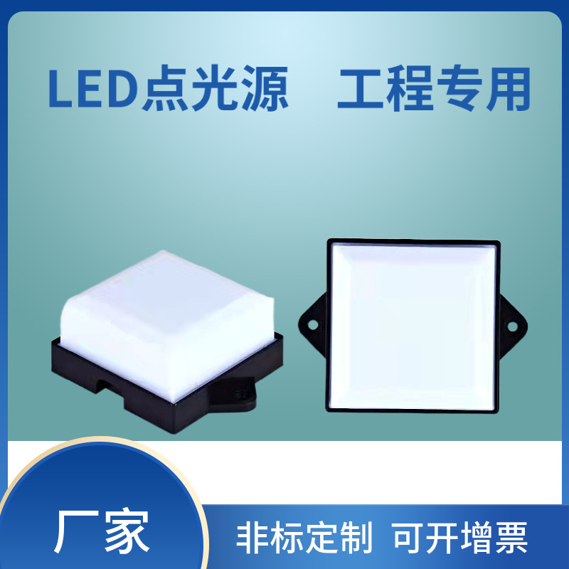 Led Square Point Light Source Outdoor Monochrome Colorful Marquee 5Cm10Cm Energy-Saving Intelligent Waterproof Landscape Lighting