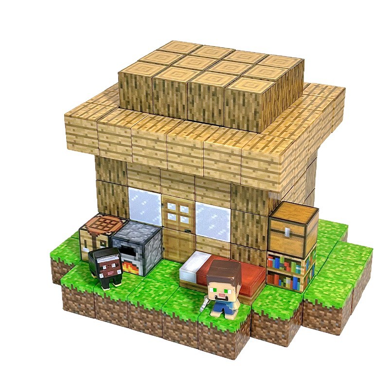 My Magnetic Building Blocks World Game Peripheral Block Building Blocks Magnetic Magnet Assembling Children's Educational Toy Gift