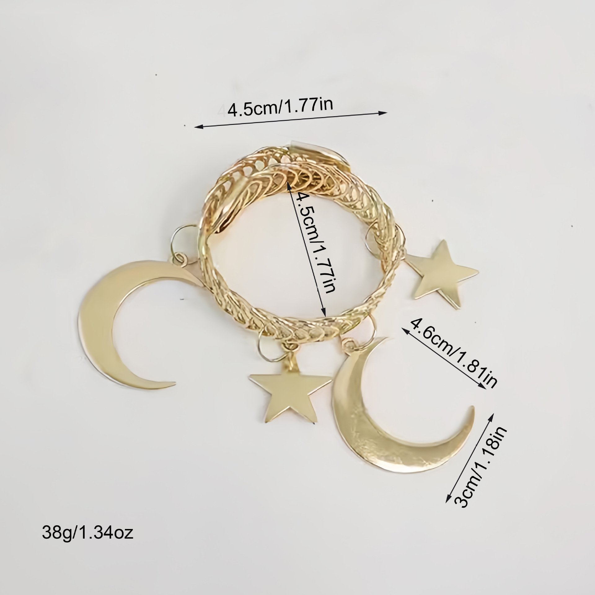 Cross-Border Hot-Selling Simple Star and Moon Spring Ring Curtain Straps for Home Bedroom and Living Room Curtain Buckles Wholesale