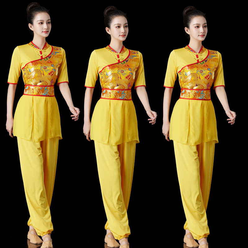Drumming Suit Performance Suit Waist Drum Chinese Style Dance Suit Modern Fan Dancing Voggery Yangko Suit Female 6068