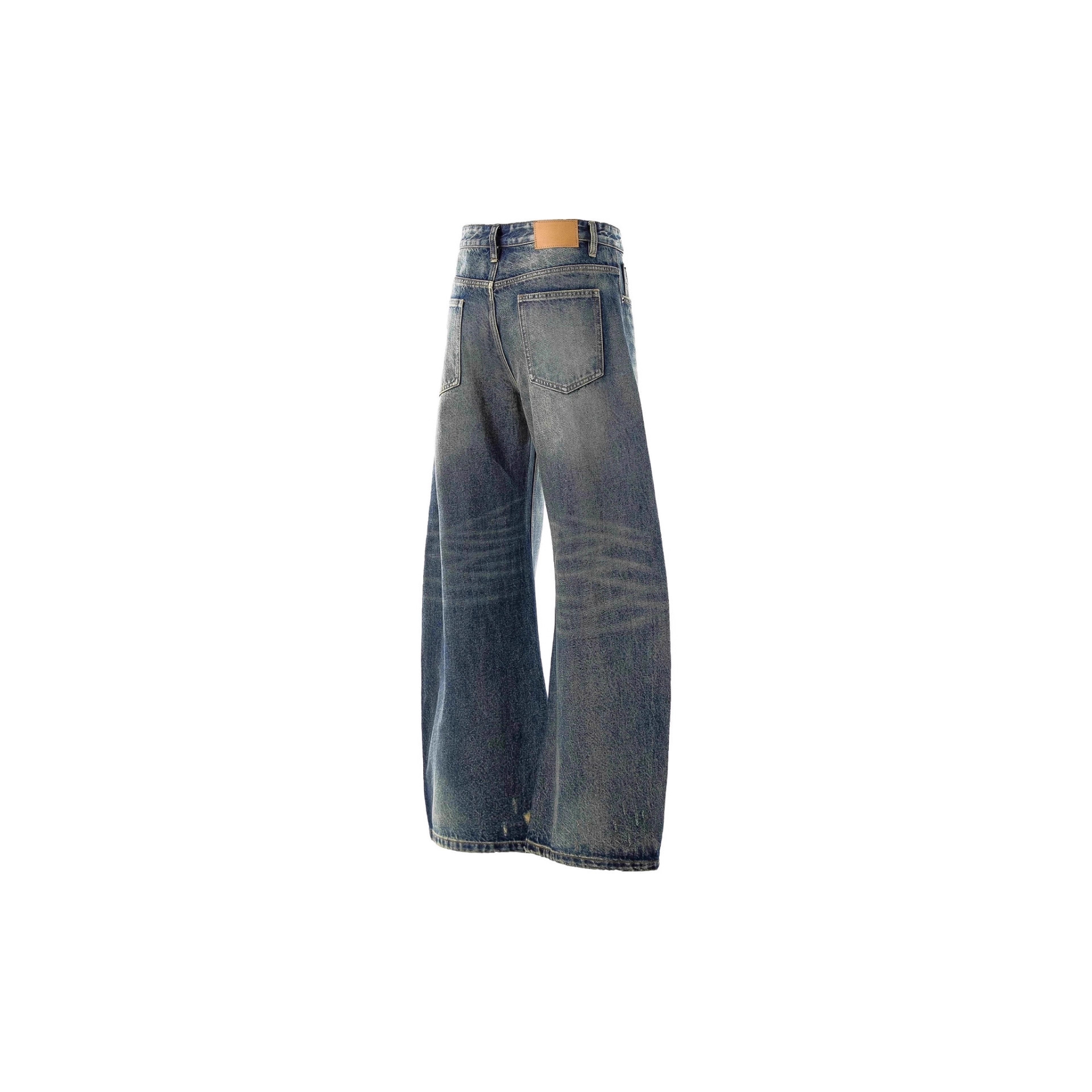 Американские ретро выстиранные белые джинсы для мужчин и женщин, светлые широкие повседневные джинсы