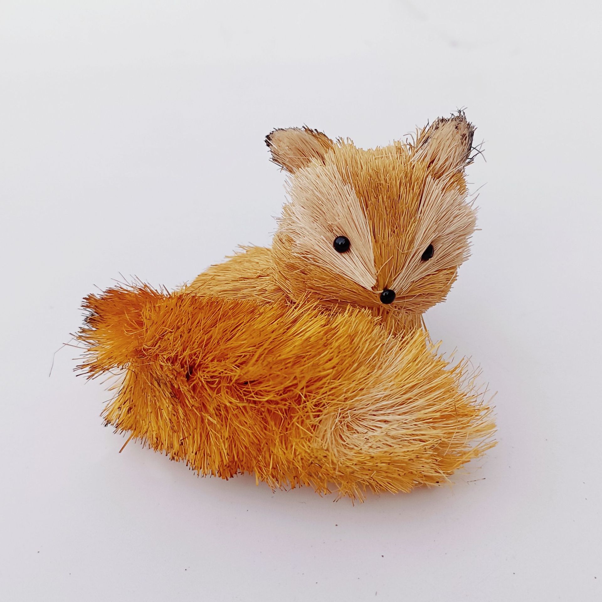 Clearance Sale of Straw-Woven Small Foxes, Sisal Forest-Style Hanging Decorations, Plant Corner Rings, Creative Materials, Liaozhai Cultural and Creative Gift Ornaments