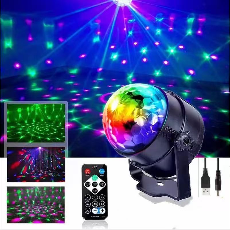 Cross-Border Export Specializes in Led Crystal Stand Magic Ball Stage Atmosphere Lights Halloween Projector Christmas