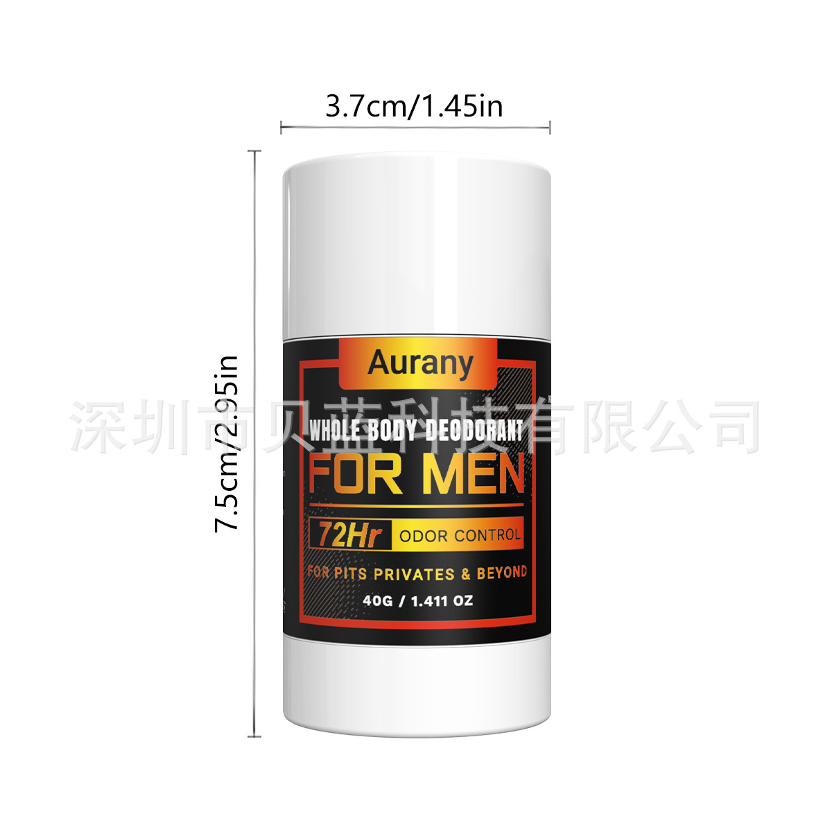 Cross-Border Men's Deodorant 40g Provides 72 Hours of Freshness for Underarm Private Parts and Body