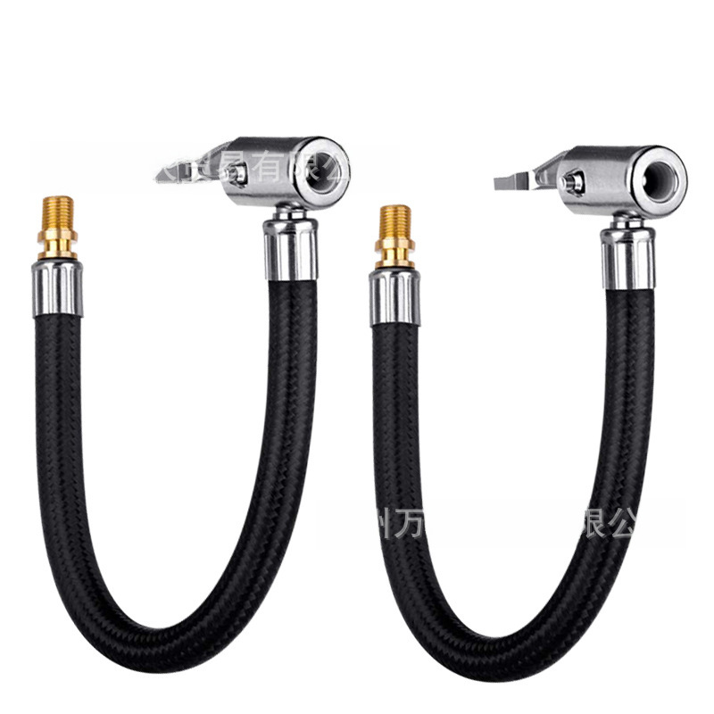 Vehicle-Mounted Air Pump Extension Tube, Quick Inflation Tube, Extension Inflator Tube That Can Hold Air Function, Copper Handle Type Without Leakage