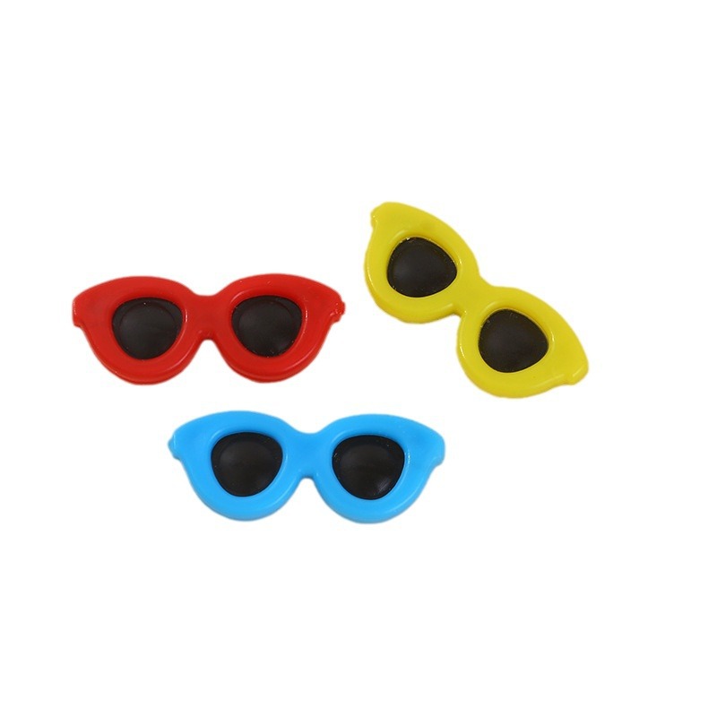 Resin Round Glasses diy Plush Toy Accessories Doll Keychain Phone Case Potted Plant Creative Materials