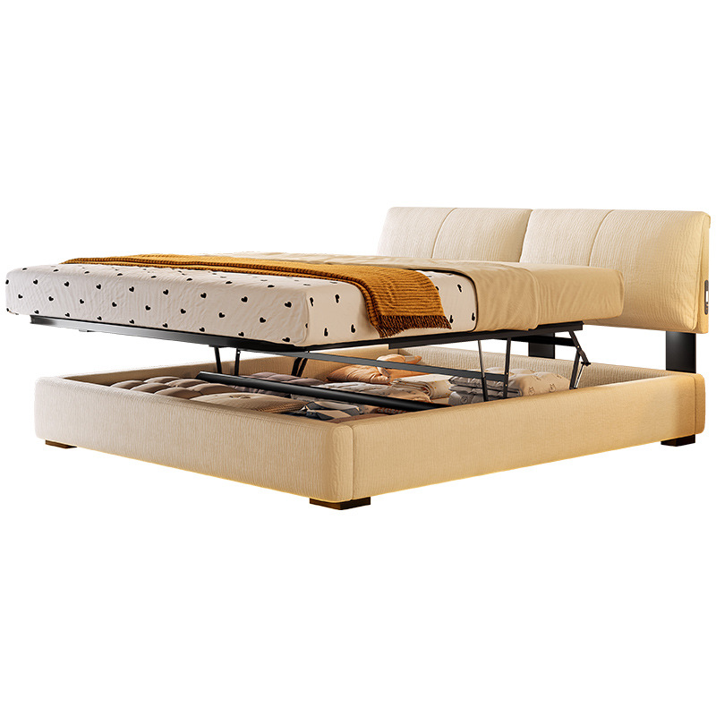 Tongyu Special Ultra-Thin Bedside Removable and Washable Elephant Ears Small Apartment Master and Secondary Bedroom Ultra-Thin Sliding Storage Fabric Bed