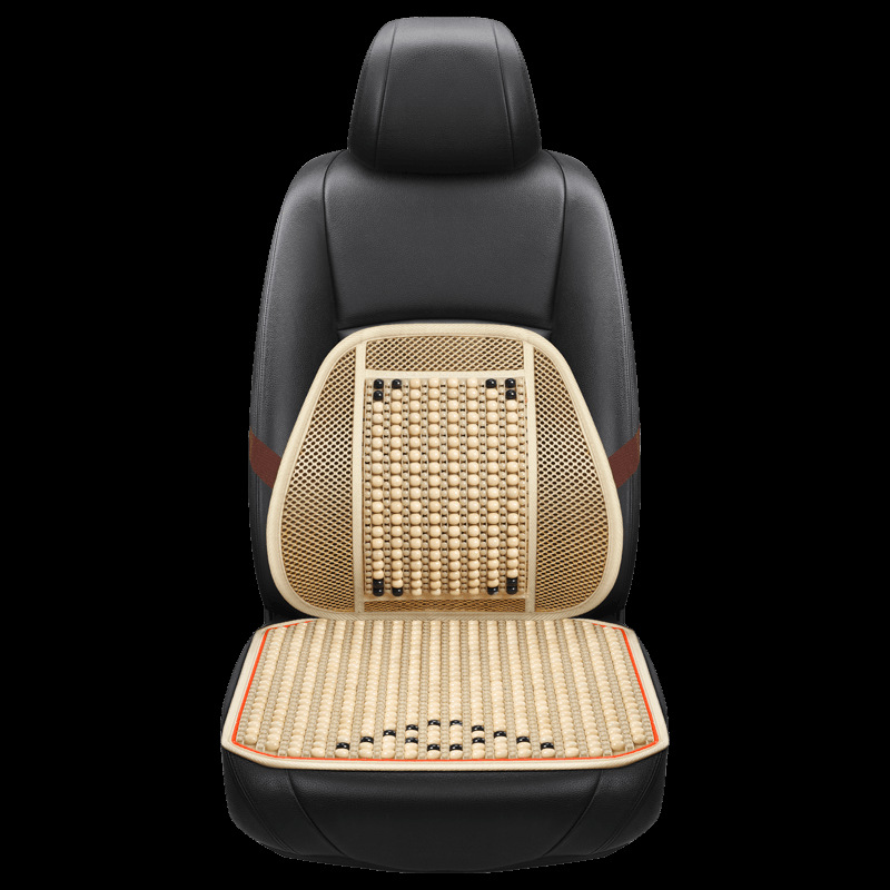 2023 new summer cool wooden beads car cushion high quality maple round wooden beads cool mat factory outlet