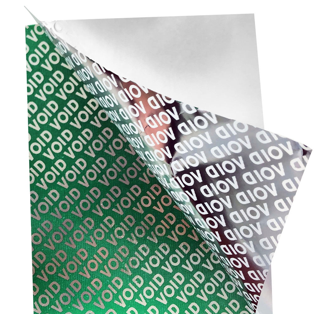-20 ° low temperature resistant anti-counterfeiting label material tear invalid sticker adhesive green dumb silver dragon VOID anti-demolition