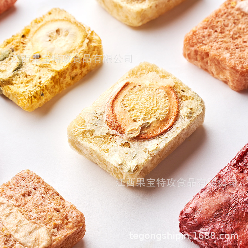 [Sample available] source factory instant freeze-dried fruit tea block peach oolong cold extract instant fruit tea block Internet celebrity