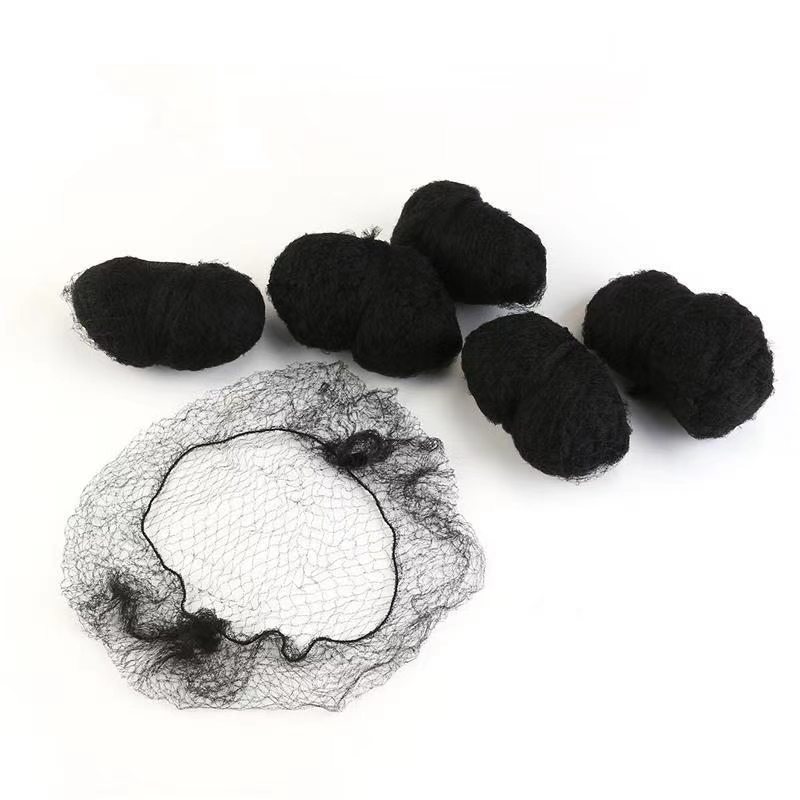 Wig Hair Net Disposable High Elastic Invisible Hair Net Black Ball Head Professional Hair Net Bag 5MM Small Hole