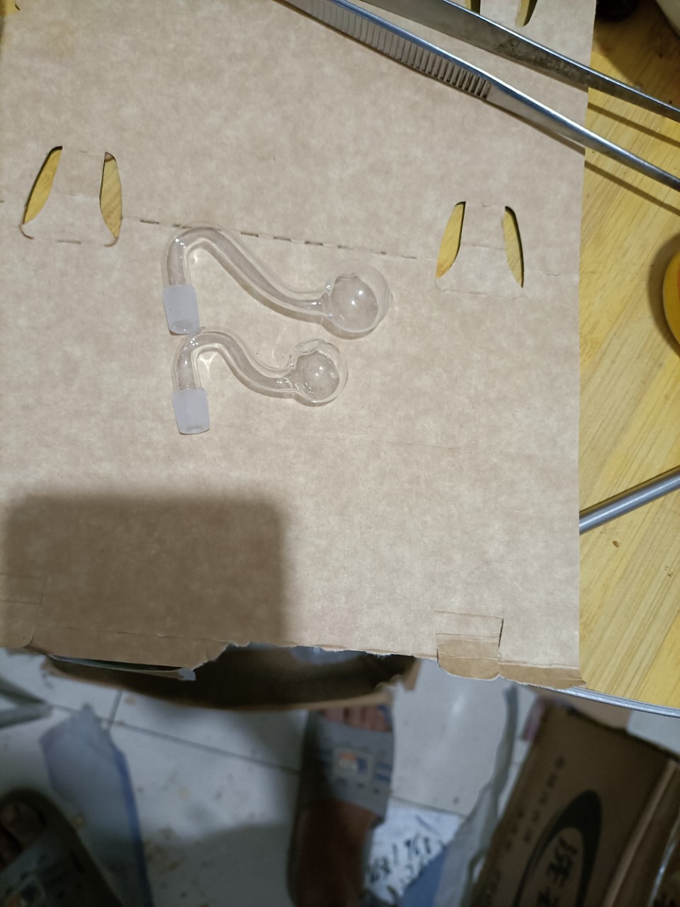 Ready Supply of Transparent Male Mouth 10mm Glass Smoking Pot Glass Accessories Glass Pipe