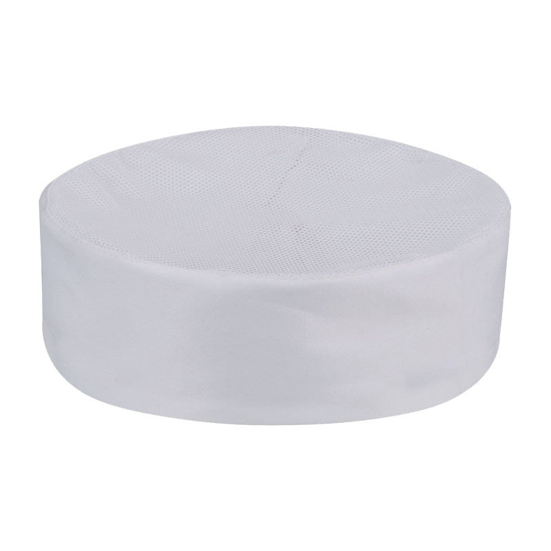 Restaurant Hotel Kitchen Work Hat Catering Spot Foreign Trade Chef Hat Male and Female Waiters Flat Top Hat Polyester Cotton