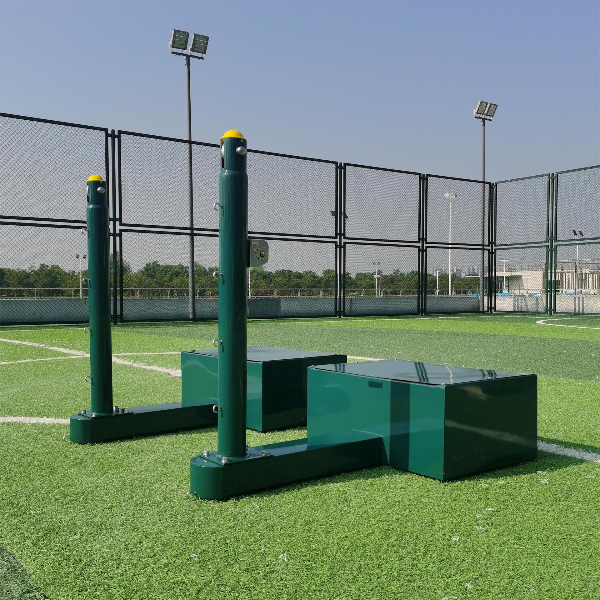 Aisi Movable Tennis Post Tennis Rack Aluminum Alloy Pre-Embedded Plug-In Tennis Post Roof Tennis Post