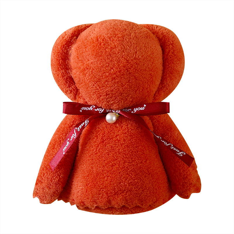 Coral Velvet Bear Shaped Towel Souvenir Return Gift Holiday Gift Opening Welfare Store Celebration Event Small Gift