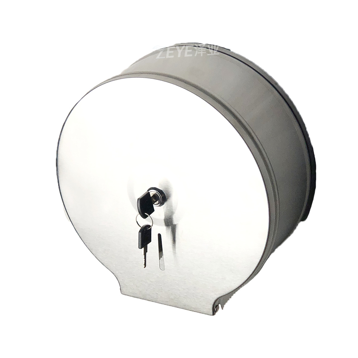 304 Stainless Steel Large Roll Paper Box Hotel Public Toilet Bathroom Wall-Mounted Hand Towel Round Paper Towel Toilet Paper Holder