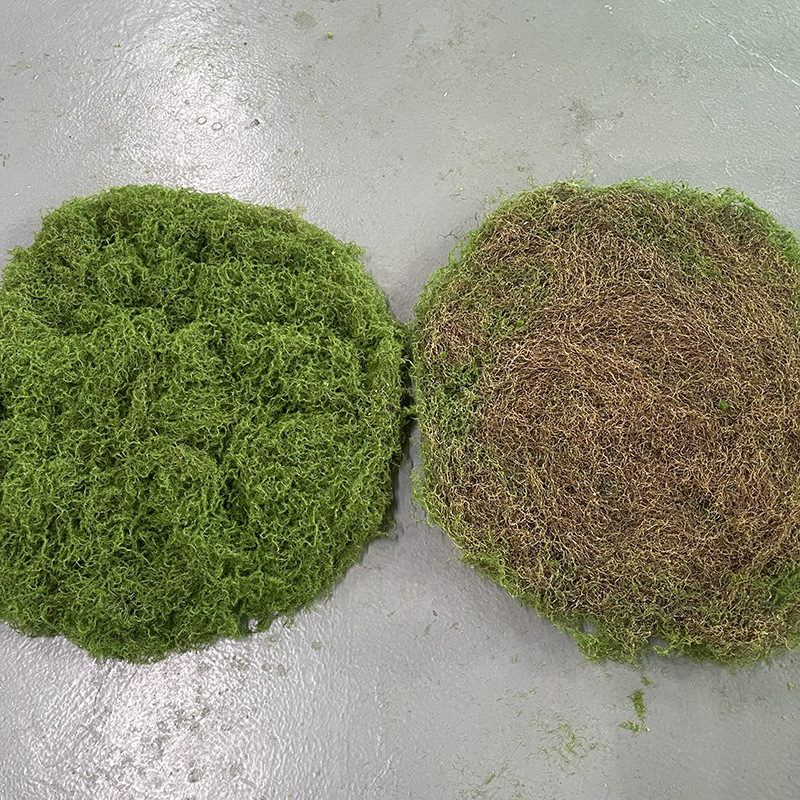 Simulation moss lawn moss indoor landscaping rice brown silk Moss turf irregular PE silk Moss turf wholesale