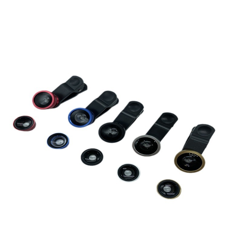 Three-in-one mobile phone macro fisheye lens acrylic wide-angle camera auxiliary lens factory direct sales