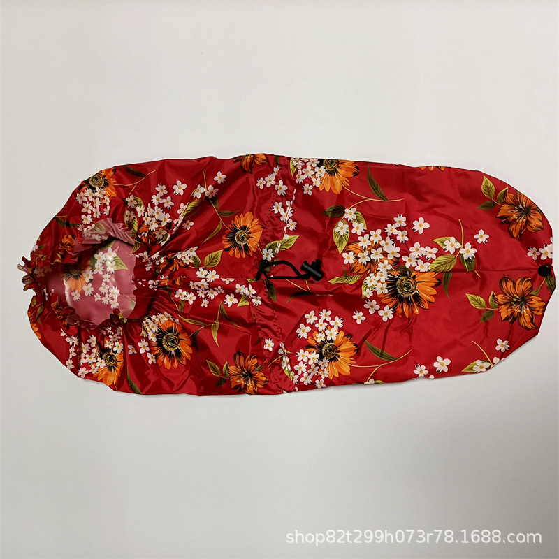 European and American Foreign Trade Popular Extra Long Hair Folding Waterproof Shower Cap Available in Multiple Colors and Printable