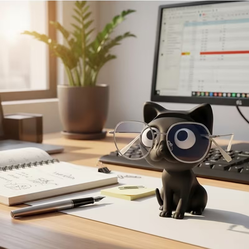 Cross-Border Popular Eyeglass Stand Creative Glasses Holder Ornaments Cat Glasses Frame Fun