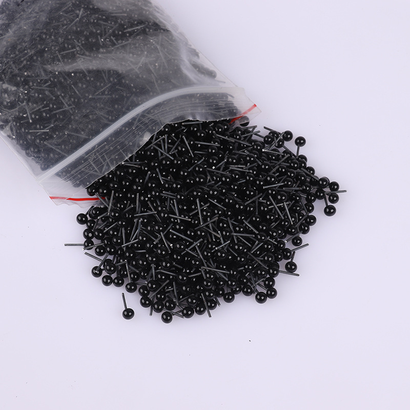 Animal Glass Eyes Artificial Eyes Wood Carving Food Carving Noodle Plastic Needle Inserted Black Bean Round Ball Eyeballs Toy Artificial Eyes