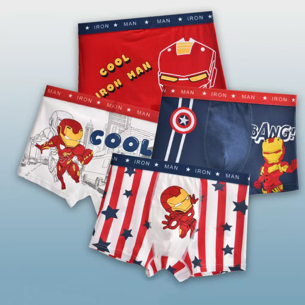 Southeast Asia Cross-Border Cartoon Pattern Boys' Underwear Children's Little Boy Boxer Briefs Big Kids Comfortable Non-Binding