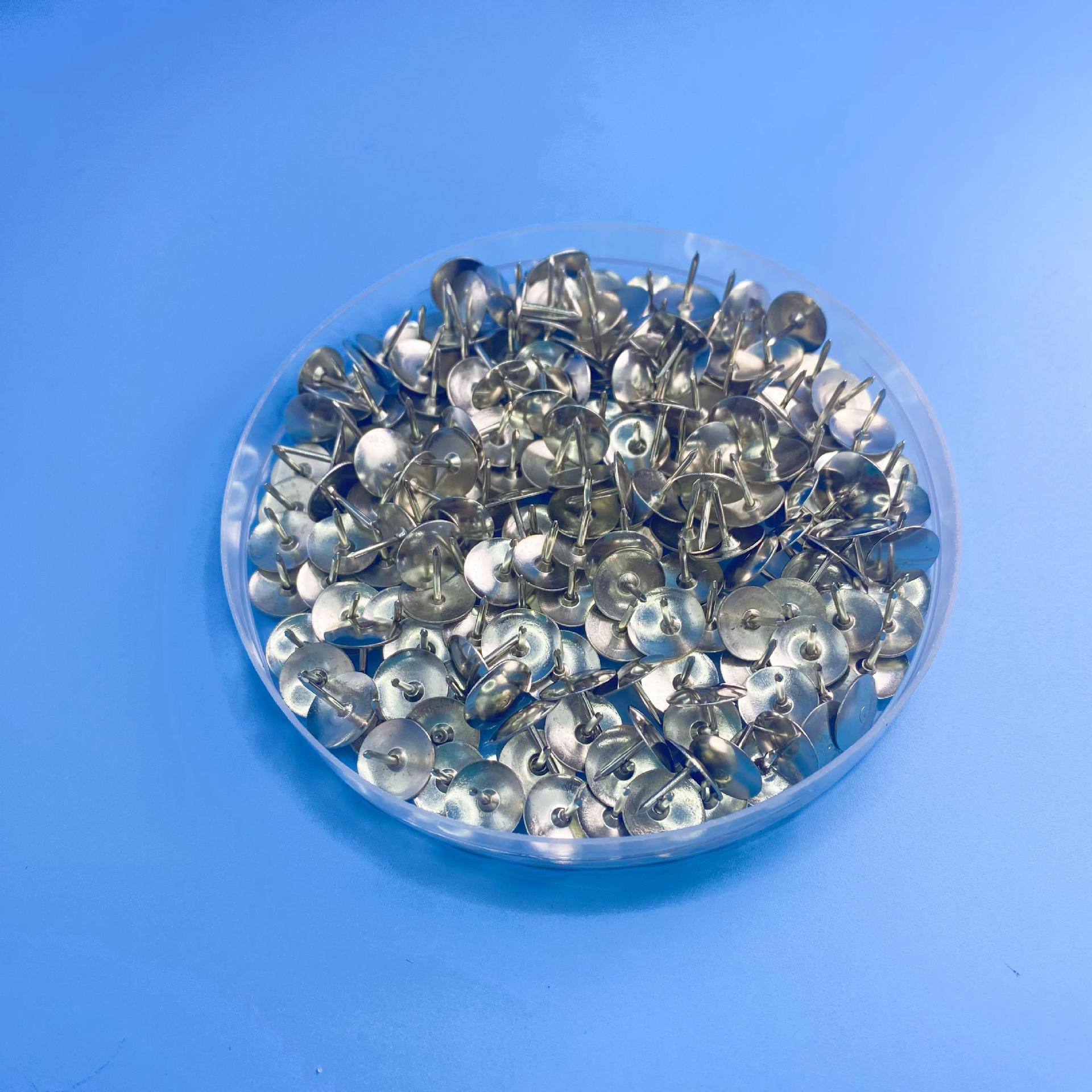 silver golden thumbtacks, wall nails, flat nails, table top nails, thickened nickel-plated anti-rust nails, curtain nails