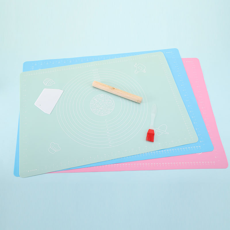 Кросс-бордерный новый простой квадратный силиконовый коврик для замеса для домашней кухни с масштабом, разделочная доска, инструменты для выпечки оптом