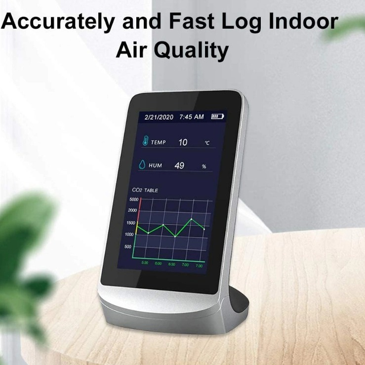 Foreign trade cross-border supply carbon dioxide detection CO2 temperature and humidity English version air quality detector