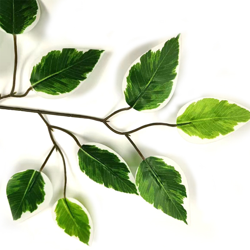 Artificial Banyan Branch Banyan leaf feel plastic Banyan Branch green plant leaf fake branch garden decoration