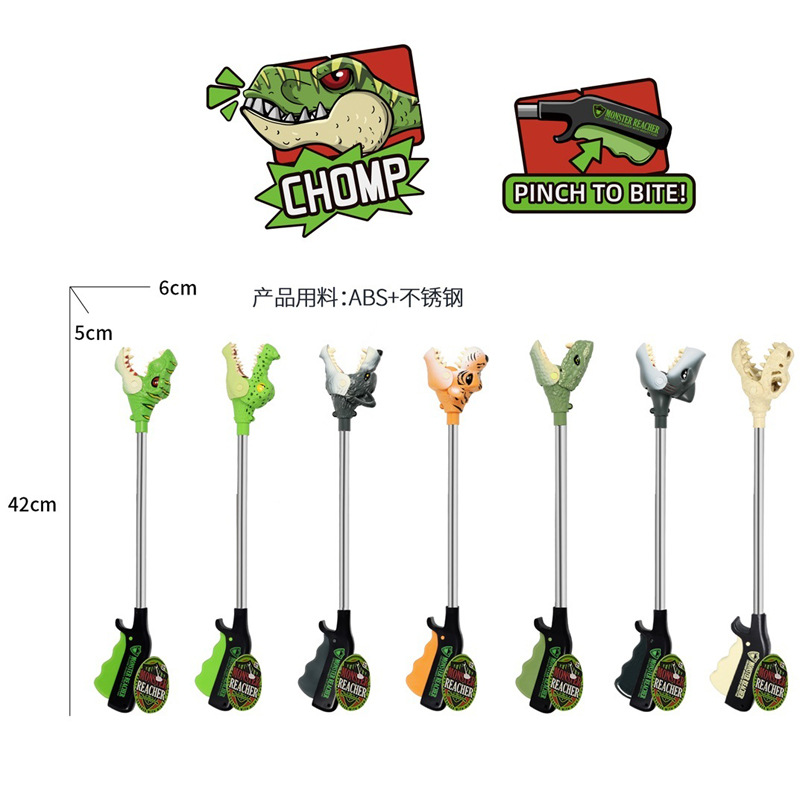 Dinosaur Clip, Dinosaur Animal Clip, Telescopic Shark Clip, Cartoon Dinosaur Manipulator, Pick-Up Pliers, Toy Clip