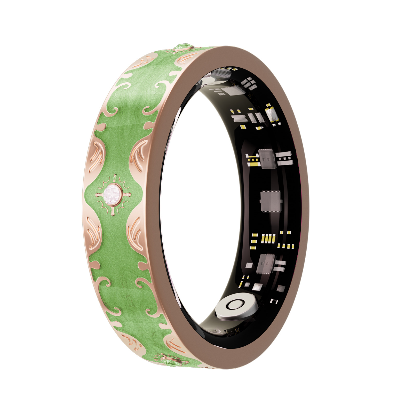 Cross-Border New Enamel Craft V10 Smart Ring Heart Rate Blood Oxygen Sports Sleep Monitoring Ip68 Waterproof