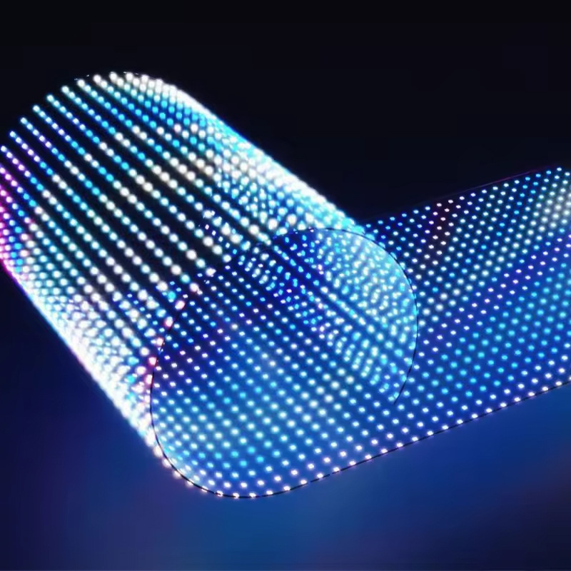 Прозрачный LED-дисплей P10 рекламный мягкий экран Crystal Led для стекла P4