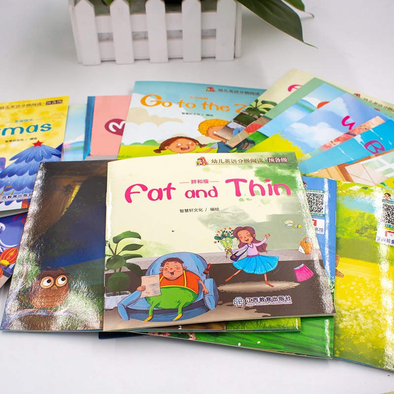 Free Shipping for Kidsren's English Graded Reading 60 Volumes Genuine Kidsren's English Picture Book Enlightenment Early Education Story Book Kidsren's Book