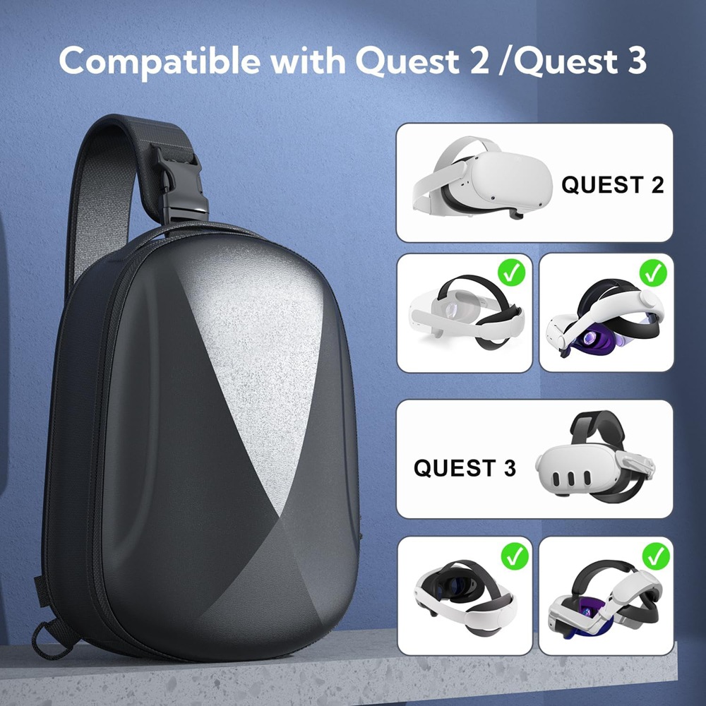 Neutral Meta Quest 3 Vr Storage Bag Oculus Quest 2/Vision Pro Vr Hard Case