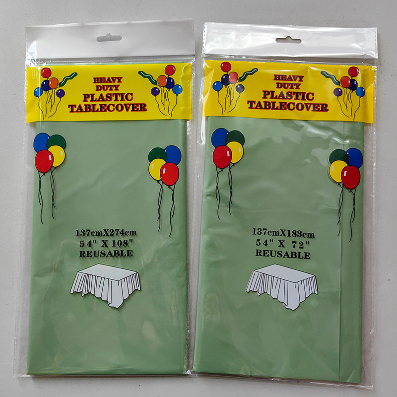 поставки производителя одноразовая скатерть для вечеринки из пластикового материала для десертного стола на день рождения однотонная 137*274 см