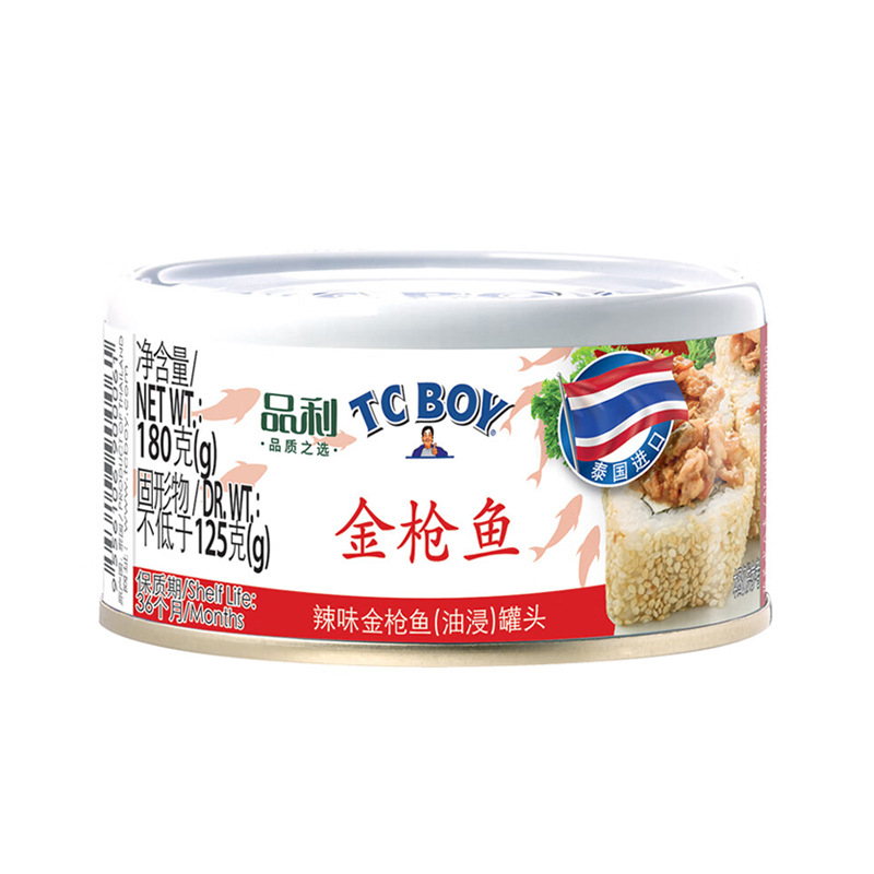 Thai Imported Tcboy Tuna Canned Spicy Sushi Sandwich Bread Instant Canned Seafood