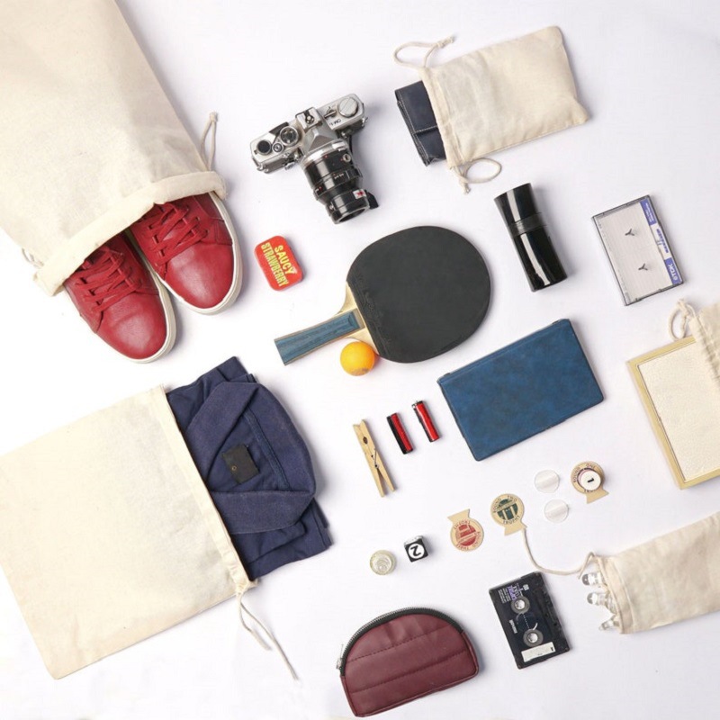 Сумка для хранения одежды из хлопка с карманом оптом с возможностью печати логотипа многофункциональная дышащая противогрибковая для фруктов и овощей